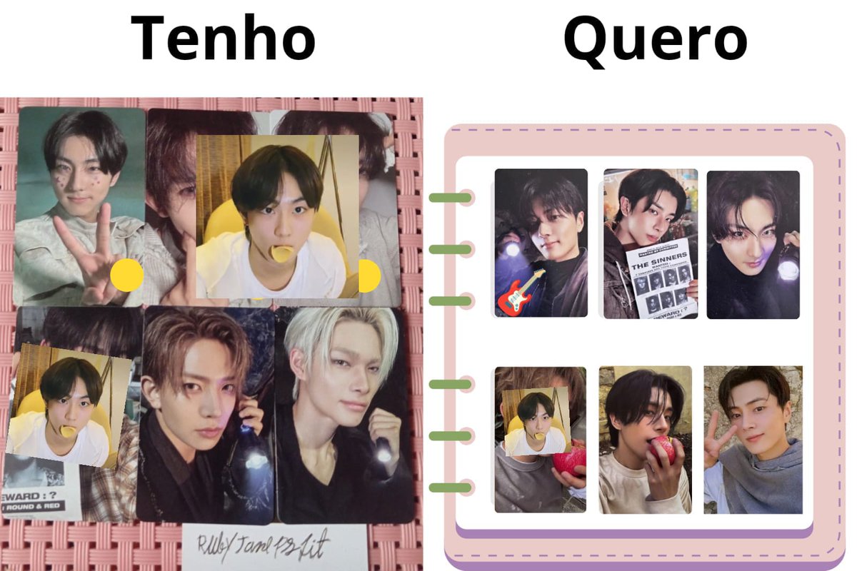 Troco troca enhypen vendo venda

Com 🎸 é prioridade extrema!
Cards já em mãos.

Vendo apenas os com ponto amarelo
Jungwon: R$35 + frete

Frete por superfrete ou carta registrada. Não faço reembolso por desistência ou problema na entrega que eu não tenho culpa.

Infos de troca👇
