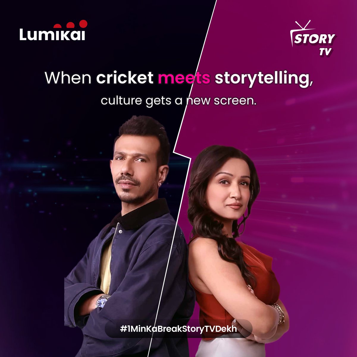 Lumikai's tweet photo. 350M microdrama downloads in India last year, more than AI assistants and OTT apps.

StoryTV is leading the charge 🚀

With Yuzvendra Chahal × Shefali Bagga and Karan Mehra stepping into short drama - this is culture in motion.

Fabulous start to 2026 👏 #1MinKaBreakStoryTVDekh https://t.co/nR6YMZ6WPE
