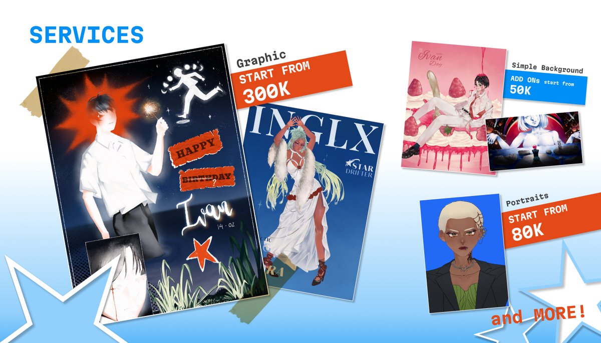 💥 [local] commissions open! 💥
rts and likes are appreciated ^^

kindly check the details and samples below for comms! DM me of you're interested (pls mention after DM), or you can contact me through >> hsunshine240@gmail.com

thank you! 💐 #artidn #zonakaryaid #commissionsopen