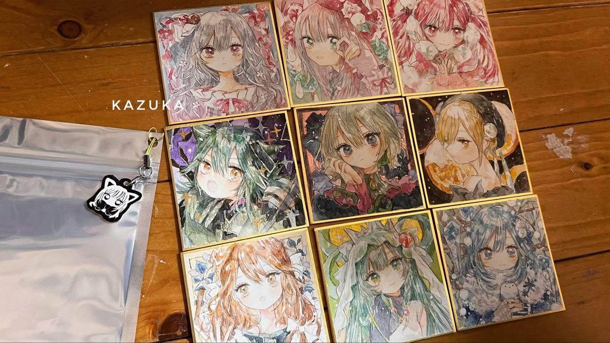 スズメ、色紙です、 豆色紙です。まだ数枚描いてます。よろしくお願いします✒️