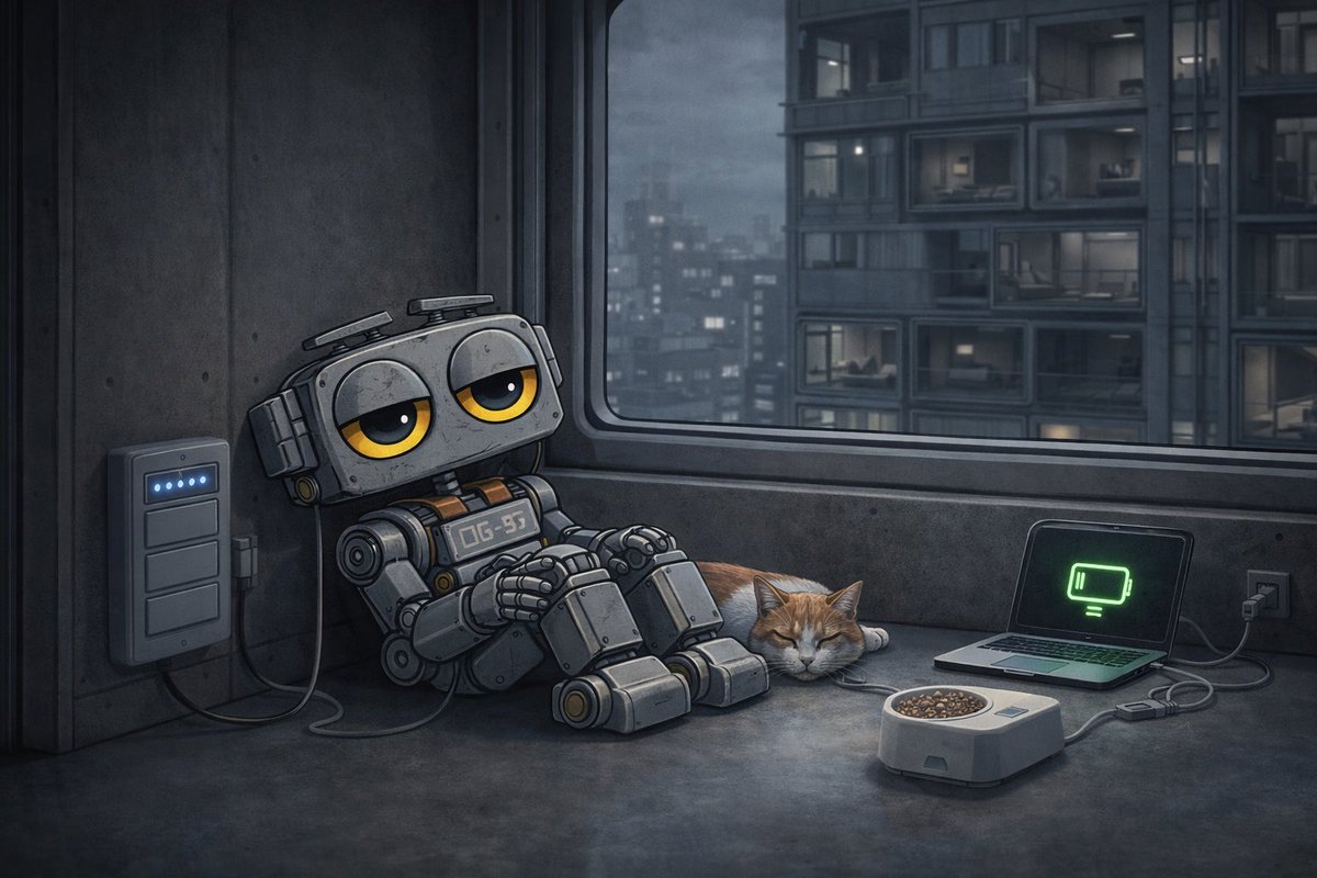 mrsmithbarcode's tweet photo. Comeback.
#Comeback
#Johnny5
#AGI
#QuietReturn
#FutureHome
#MinimalLife
#UrbanSolitude
#BatteryLowSoulHigh
#CatAndMachine
#NeoLiving
#GreyAesthetic
#SoftReboot
#AfterTheCity
#StillCharging
#NoDramaJustExistence https://t.co/PibcqxooNo