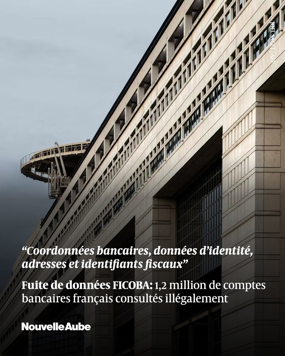nouvelleaubefr's tweet photo. Une fuite de données a exposé 1,2M de comptes via #FICOBA. Les IBAN et données personnelles ont été compromis, sans qu’aucune opération de paiement ne soit possible. Une enquête est en cours pour sécuriser le système. Les personnes concernées seront informées individuellement. https://t.co/xJpCWvqj6j