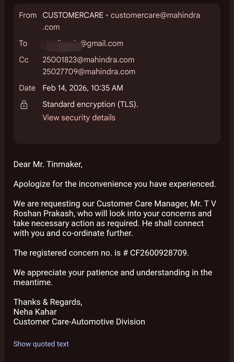 meimtiself's tweet photo. @Mahindra_Auto @AnantCars Dear Mr @anandmahindra , I never expected being one of the most respected businessmen in India, you have a side business to cheat customers by selling your defective vehicles. Which are being sold by @AnantCars Bangalore. https://t.co/A8n6CtzwY6
