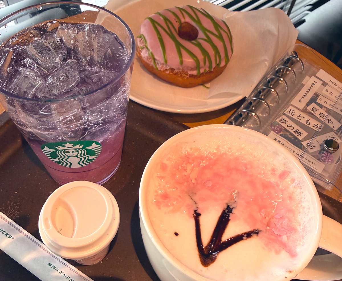 ふう。今日の仕事はスタバで打ち合わせして、今後のナービィ制作企画について旦那と綿密なスケジュールを組んでたんだよね（どちゃくそ嘘。）

さくら🌸ラテ可愛いかった。