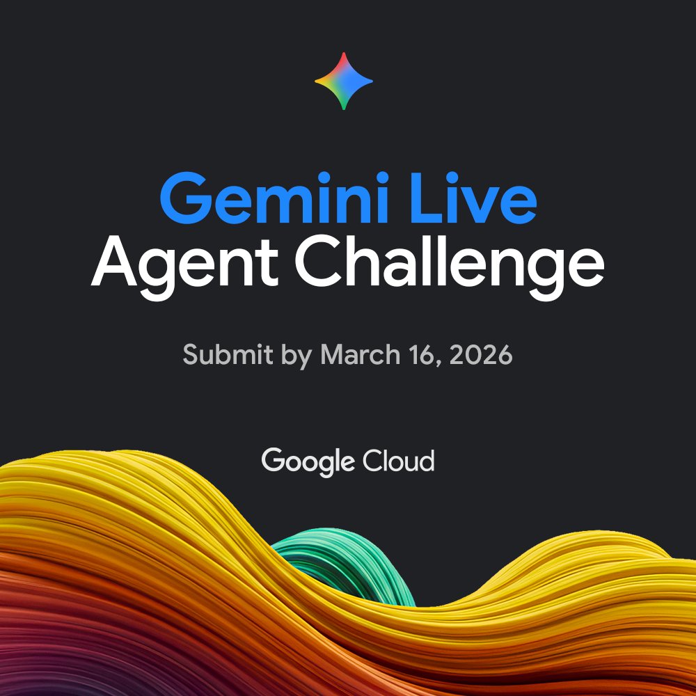 The Gemini Live Agent Challenge is here! Build agents that can help you see, hear, and speak using Gemini and Google Cloud. 

Compete for your share of $80,000+ in prizes and a trip to #GoogleCloudNext.

Submissions are open from February 16 to March 16 → goo.gle/4aWFH17