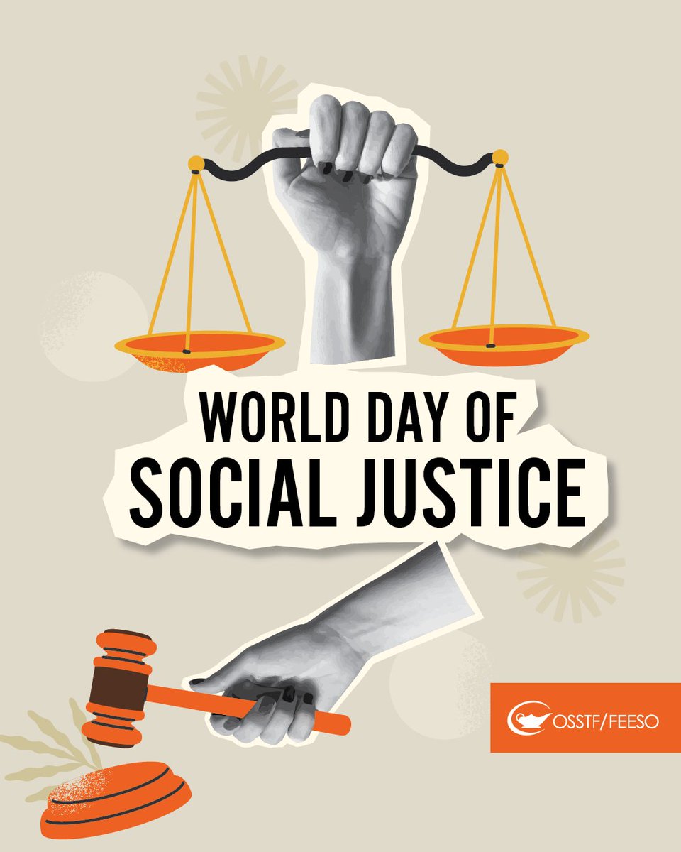 osstf's tweet image. Today, we honour World Social Justice Day; the theme this year is strengthening a just transition for a sustainable future. It is a time to reflect on equity, fairness, and the fight for justice—here in Canada and around the world!

As we mark Black History Month, we must