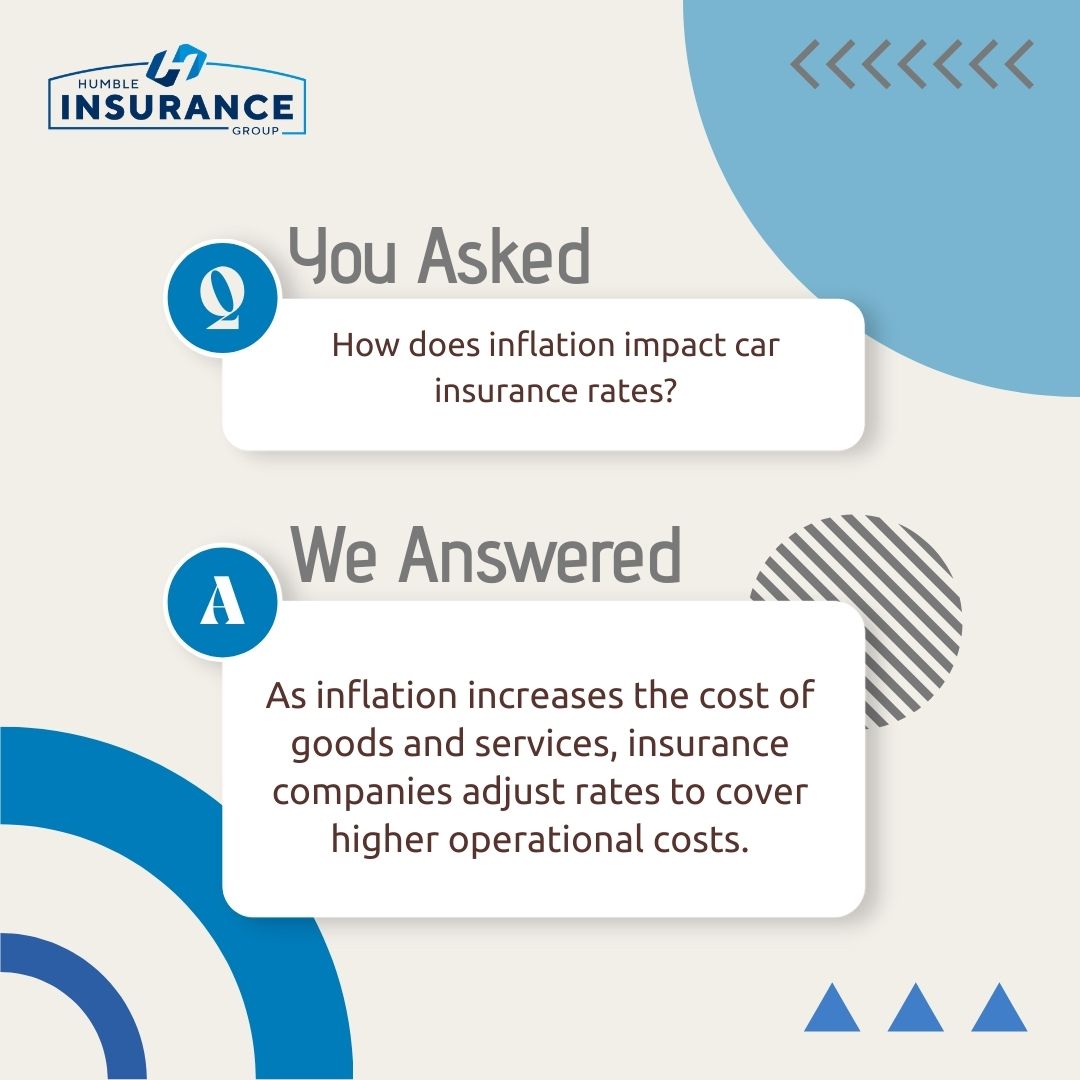 HumbleDavenport's tweet image. Wondering why auto insurance rates change? Inflation drives up the cost of repairs, replacement parts, &amp;amp; claims, which impacts how insurers price risk. Ask us how to optimize your insurance today!

#HumbleInsurance #QuickAnswers #FAQs #CarInsurance #Washington