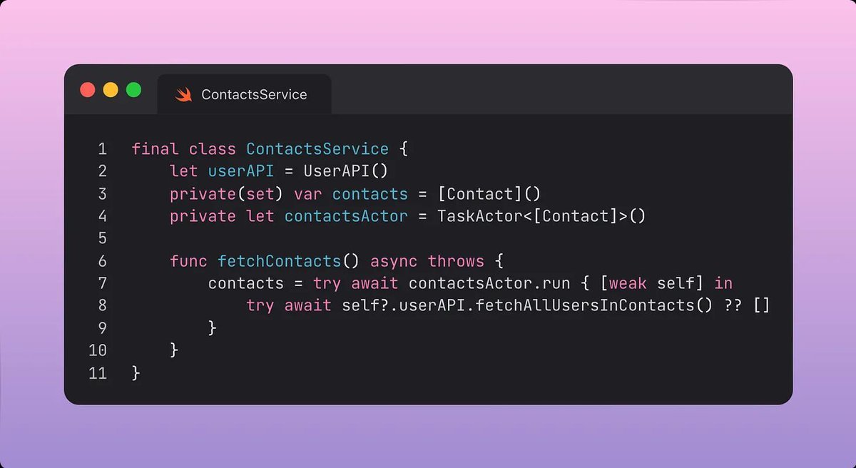 Advanced Swift Concurrency: Beyond Actors

Yesterday we showed how an actor alongside a task can protect serial access to critical parts of your system, for example auth. 

Instead of using an actor to enforce serial execution for your whole auth service, you can use an actor as