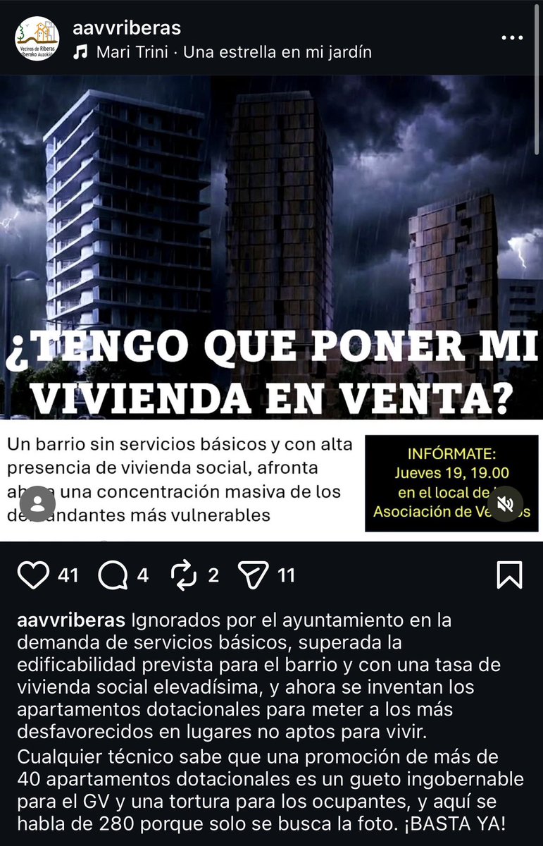 Algún día tendremos que hablar de la clase de seres que componen, o llevan las riendas, de la agrupación local de VOX de Riberas…. Digoooo de la AAVV

#putoasco