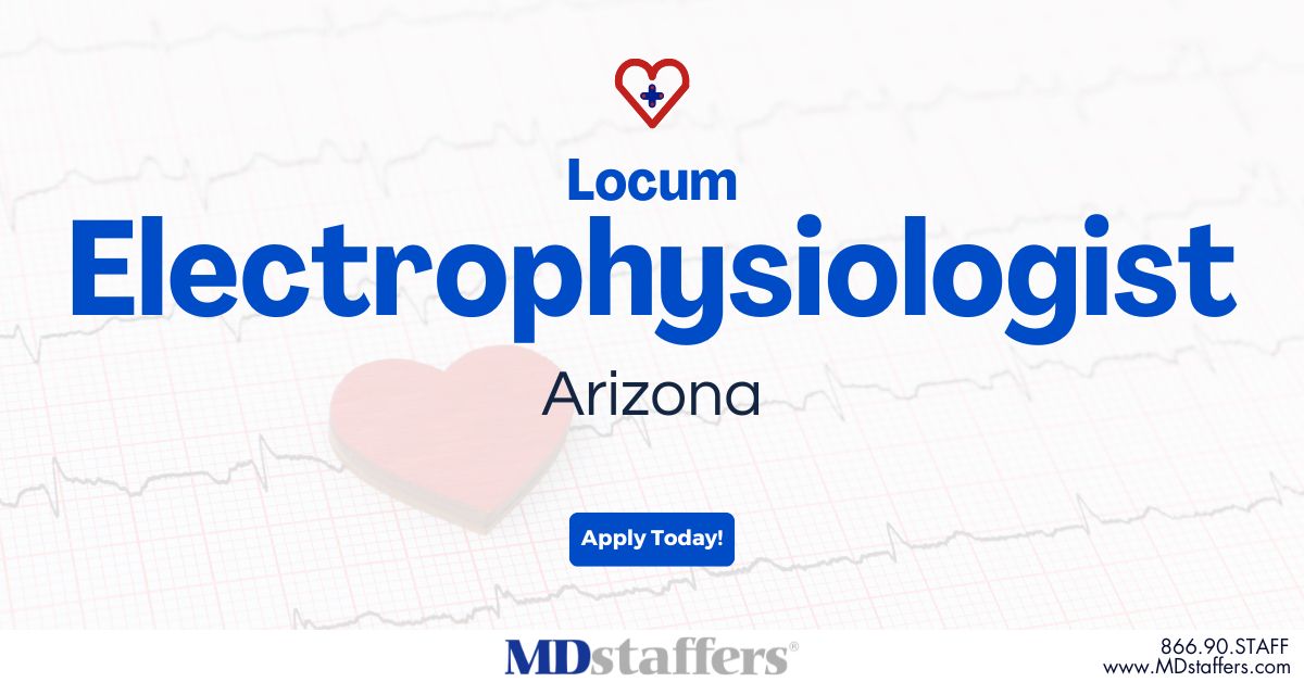 Exciting opportunity available for a locum Electrophysiologist in AZ! Join a skilled team &amp; make an immediate impact on patients. Excellent pay, full malp coverage, &amp; the chance to support vibrant communities while doing work that truly matters. 866-907-8233 / info@MDstaffers.com