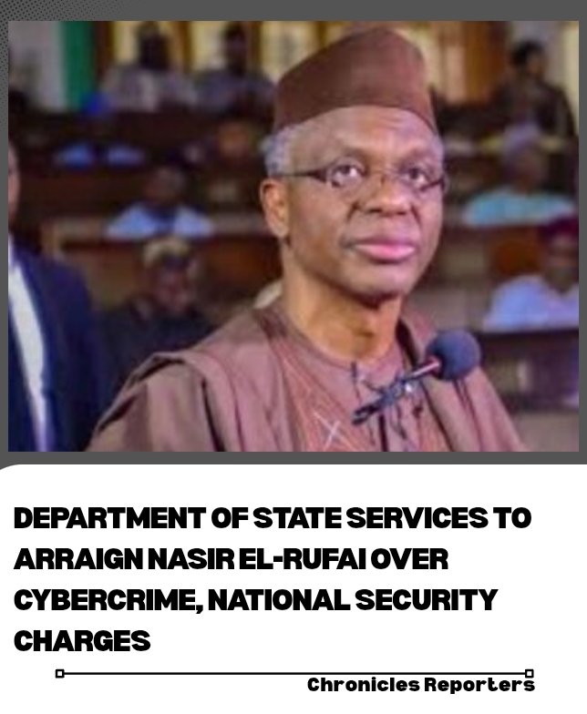 Department of State Services To Arraign Nasir El-Rufai Over Cybercrime, National Security Charges
For full story check the link below 👇

chroniclereporters.com/2026/02/depart…