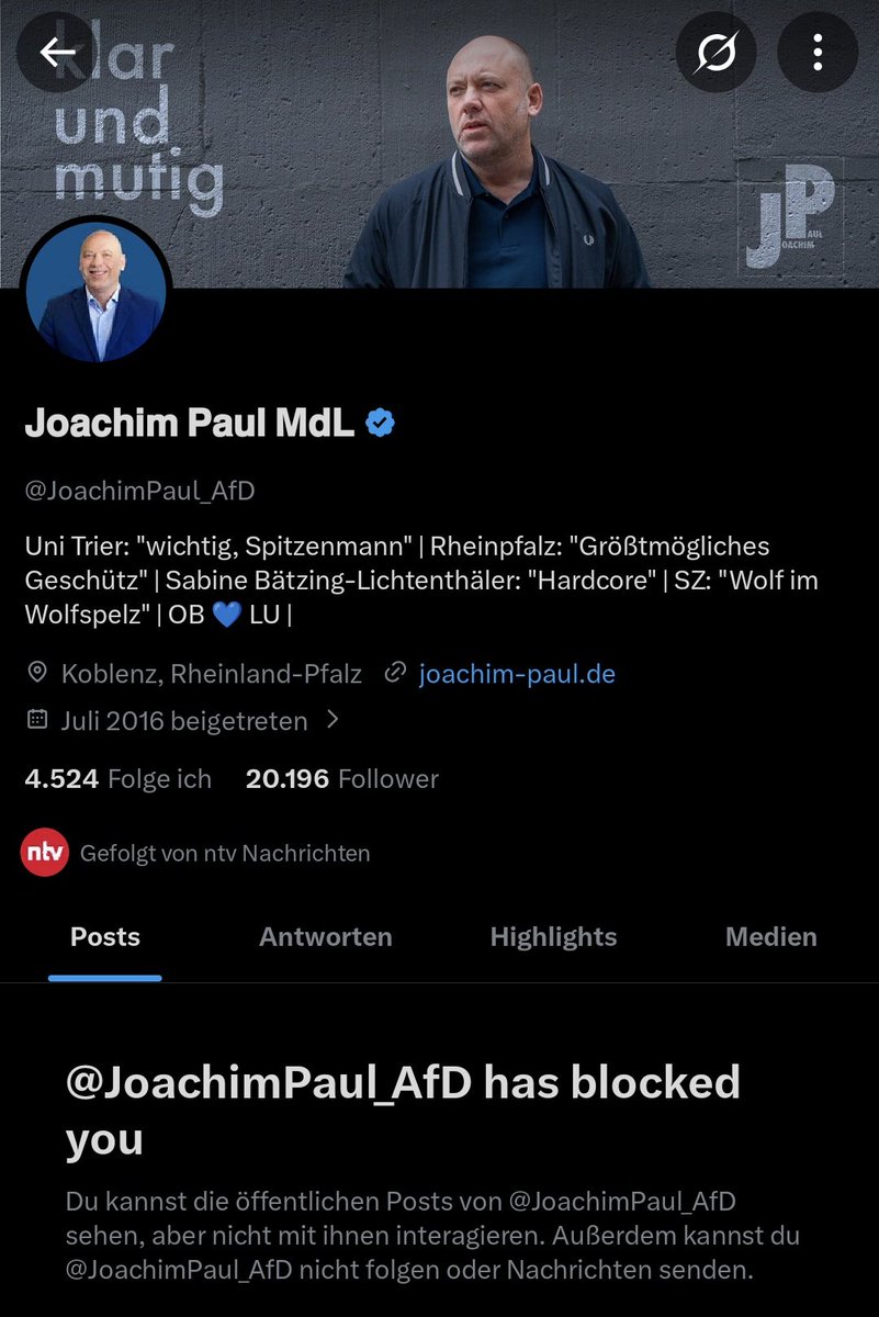 Ein Verfassungsfeind, der gerne seine populistische Grütze unverfroren in die Welt verteilt, teilt also gerne über verfassungsgemäße Personen aus, die wenigstens etwas National und International was bewegen konnten, ohne Gesetze zu brechen. 

<a href="/JoachimPaul_AfD/">𝗝𝗼𝗮𝗰𝗵𝗶𝗺 𝗣𝗮𝘂𝗹 𝗠𝗱𝗟</a>, billiger Faschist!