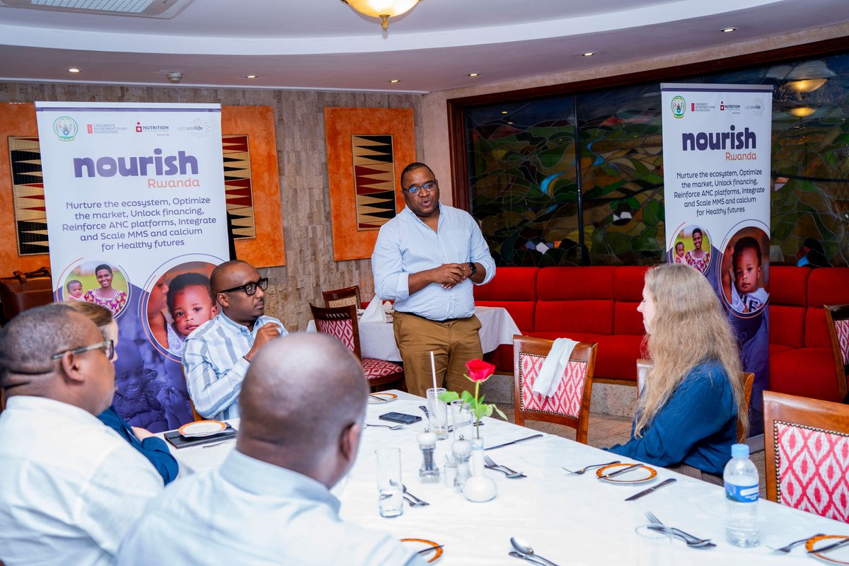 RBCRwanda's tweet photo. Today, DG @CMuvunyi  met with representatives from @CIFFchild  , @NutritionIntl   , and @SightandLife  for the launch of the NOURISH - Nurture the ecosystems, Optimize the market, Reinforce AntenatalCare platforms, Integrate and Scale MMS and Calcium for Healthy Futures Project. 

The Discussions focused  on strengthening maternal nutrition platforms through the integration and scale-up of Multiple Micronutrient Supplementation (#MMS) and calcium within ANC services, ensuring sustainable commodity availability, and advancing maternal and neonatal health outcomes in #Rwanda.

The engagement underscored a strong, coordinated partnership to support long-term impact.