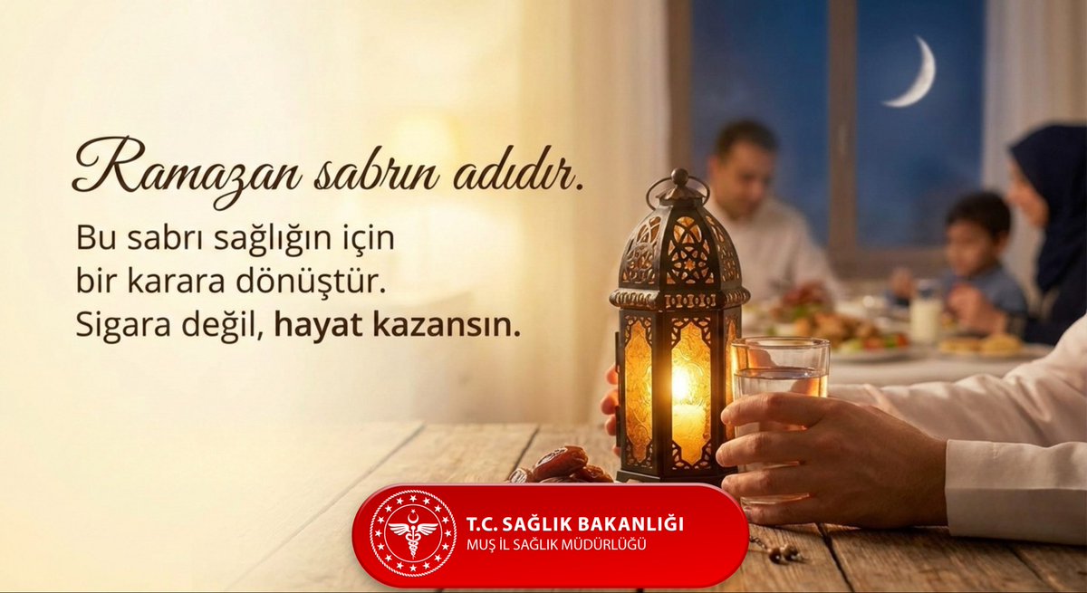 Ramazan sabrın adıdır.
Bu sabrı sağlığın için bir karara dönüştür.
Sigara değil, hayat kazansın.

#BuRamazanBırakıyorum 
#MilatOlsun