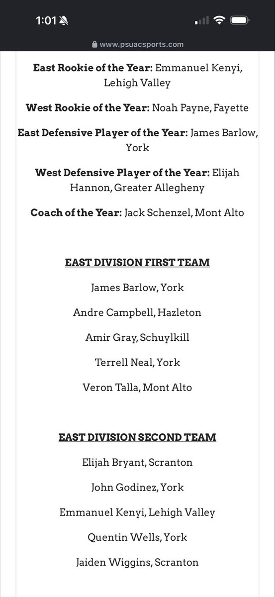 Emmanuel_Kenyi1's tweet photo. Blessed to receive Rookie of the year and Second team honors! https://t.co/7odNAnHus0