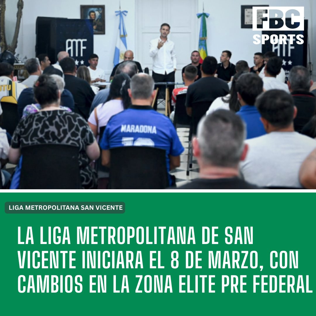 #Metro | ¡TODO LISTO PARA EL REGRESO DEL FÚTBOL REGIONAL! ⚽️🏆

Anoche se definieron los detalles de la temporada 2026 de la Asociación Metropolitana de Fútbol en San Vicente y se vienen cambios importantes:
✅ Nuevo Formato Elite: 
fbcsportss.blogspot.com/2026/02/torneo…