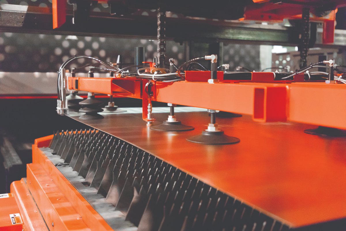 AmadaAmericaInc's tweet image. Thank you, #AMADA customer Fenco Solutions of Burlington, NJ, for sharing the arrival of your new ORSUS 3015 AJe (6kW) #fiberlaser w/ AMS CL #automation! AMADA is grateful for its partnership with Fenco Solutions and looks forward to supporting their ongoing success!