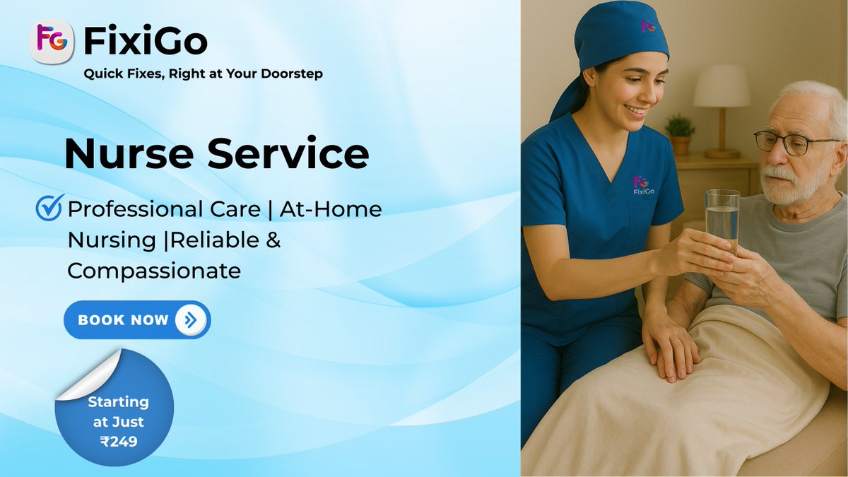 FixiGo_SaminoFi's tweet image. FixiGo Launch Offer!

Book a Nurse Starting at Just ₹149
Professional Care | At-Home Nursing | Reliable &amp;amp; Compassionate | Right at Your Doorstep 
Limited Time Only!

Thanks and regards 
FixiGo - Team 

saminofi.com 
#Helpline -

(+91)-72-3005-7001

#SaminoFi  
#FixiGo