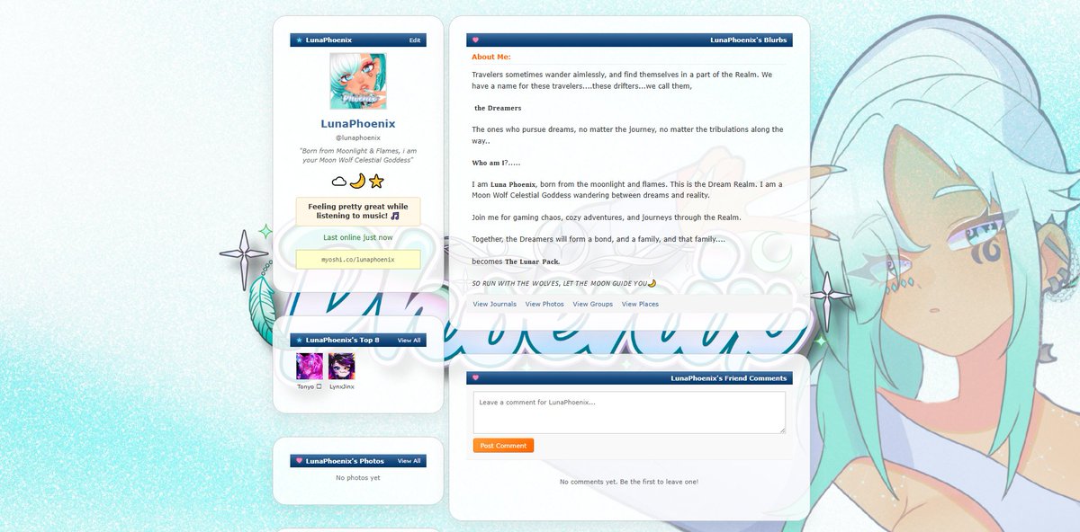 I want to thank Tonyo for the invite! 

I did some semi basic coding for now , but loving <a href="/myoshi_co/">MyOshi</a> so far!!!

Are we cooking Dreamwalkers? 

Cuz that background is *chefs kiss*