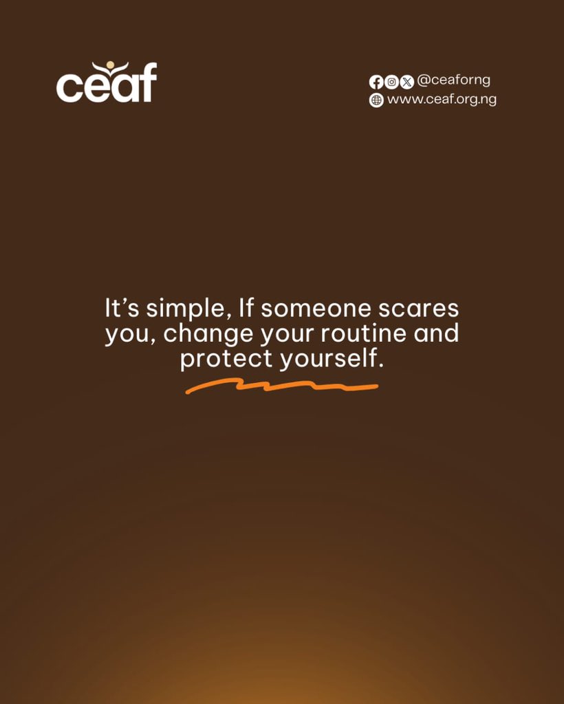 Don’t make your self a target for stalker. Do this things to keep yourself safe. Stay vigilant, stay safe.
#ceafng #stalker #Abuse