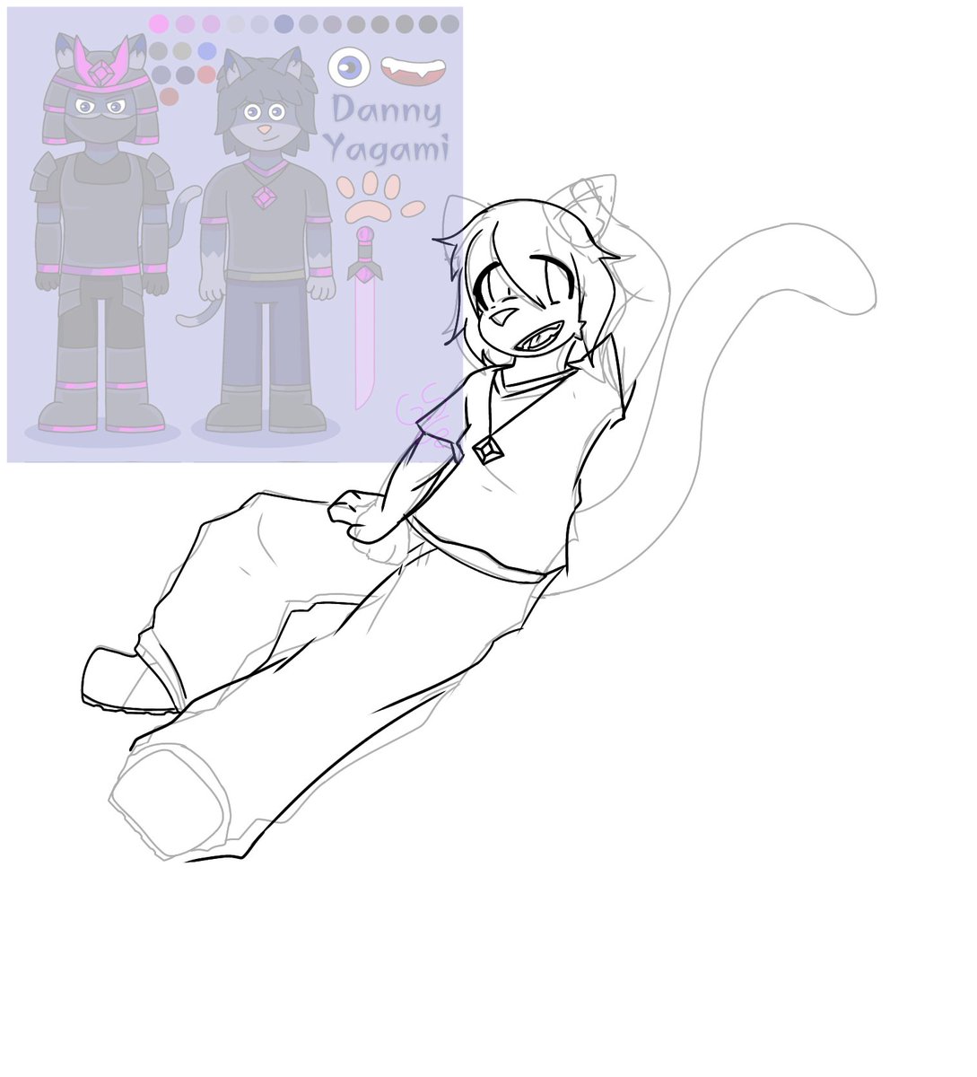 ¡¡Hooola!!

Pues andaba viendo usuarios y pues... 

Quise dibujar y voy a comenzar con este <a href="/elgatodanmy/">Danny_Yagami arts 🇲🇽</a> 

Me gusta mucho el diseño se su oc :3