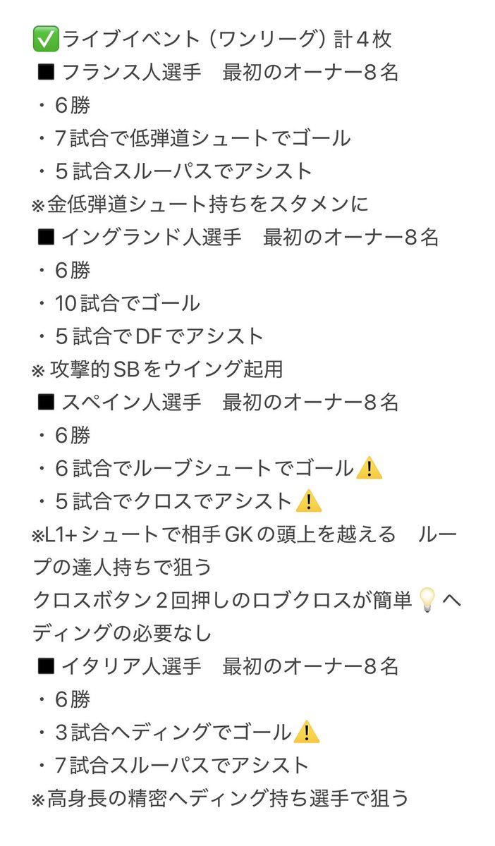 gadgetcat1988's tweet photo. 【アイコンスワップス後半戦トークン目標まとめ】
前半戦同様の難易度で集まりそうなトークンと一覧
R9獲得は目前⁉️
ポイントはスカバトを12試合でクリアできるか、ワンリーグでのクロス、チップシュート、ヘディングでのゴール⚠️ https://t.co/NPtTjqWxKF