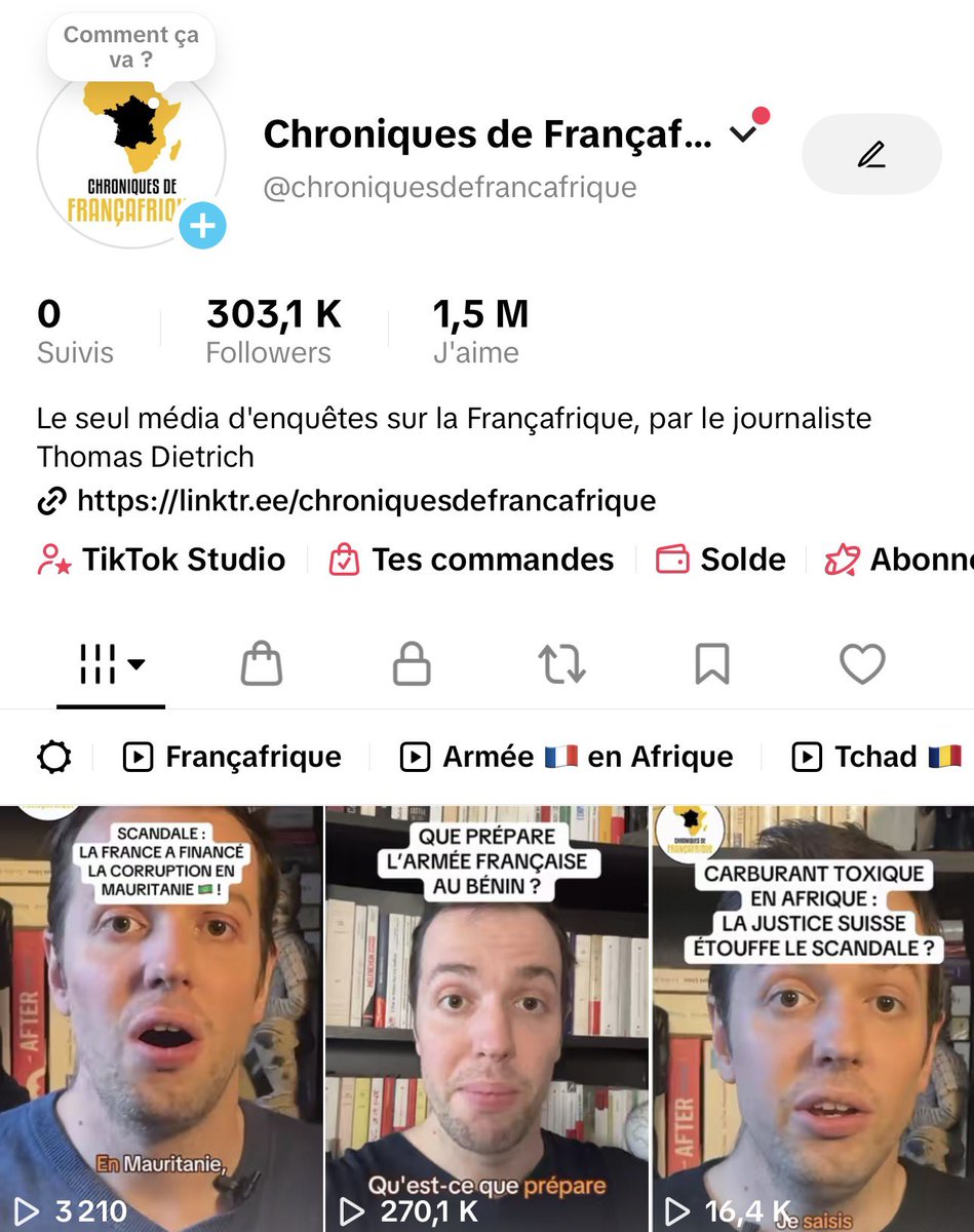6 mois après le lancement de ma page Facebook, vous êtes déjà 200 000 personnes (dont quelques trolls 🥲) à suivre mes enquêtes et mon travail de journaliste. Vous êtes aussi plus de 300 000 sur TikTok. 

Petit à petit, on grandit. 🙏