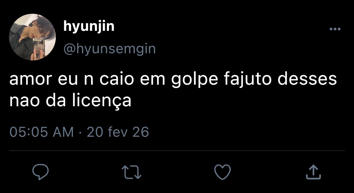 haechantillly's tweet photo. #hyunhoau | more than fake.

onde, minho, por diversão ou até mesmo influências
costuma aplicar golpes em desconhecidos pelo twitter.

ou, onde hyunjin, dá calote em um moço bonito que tenta roubar ele através de um aplicativo https://t.co/VHo47sVXJj