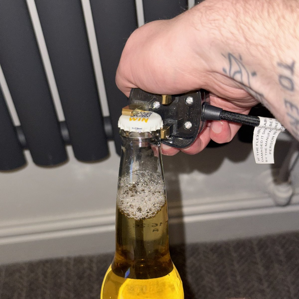 Accidentally came to a hotel and forgot to bring a bottle opener with me. Not a problem though cos the hotel kindly provided a lamp x

I don't EVER want to hear any Europeans or Americans talking shit about our plug sockets ever again