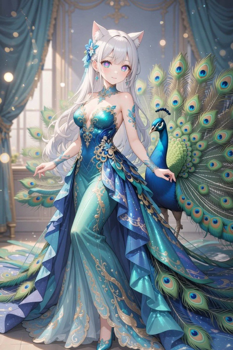 Today’s photoshoot is peacock themed! 🦚💞