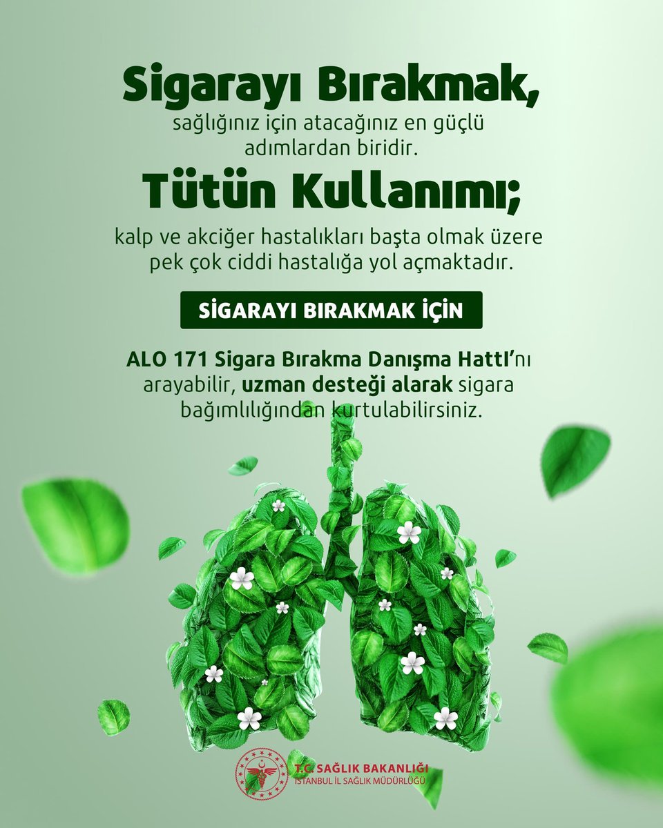 Ramazan’ı sağlığınız için bir dönüm noktasına dönüştürün.
Sigara bırakma yolculuğunuzda sağlık ekiplerimiz yanınızda.

ALO 171 — 7/24 hizmetinizde.

#BuRamazanBırakıyorum
#MilatOlsun