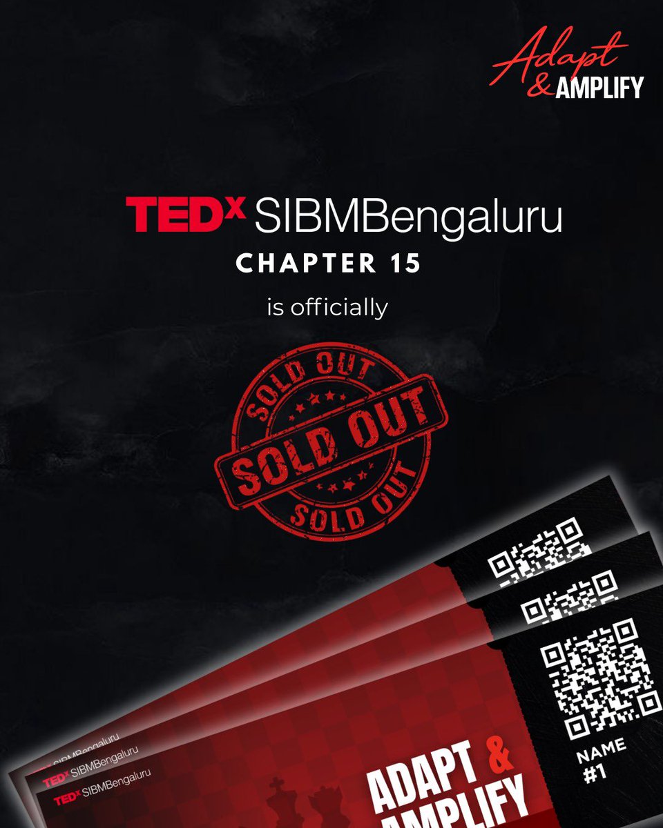 A full room. A bigger ripple.
Thank you for the overwhelming response to Chapter 15.
Together, we gather to adapt, and together, we amplify.

#TEDxSIBMBengaluru #LifeAtSIBMB #AdaptandAmplify #SIBMBengaluru