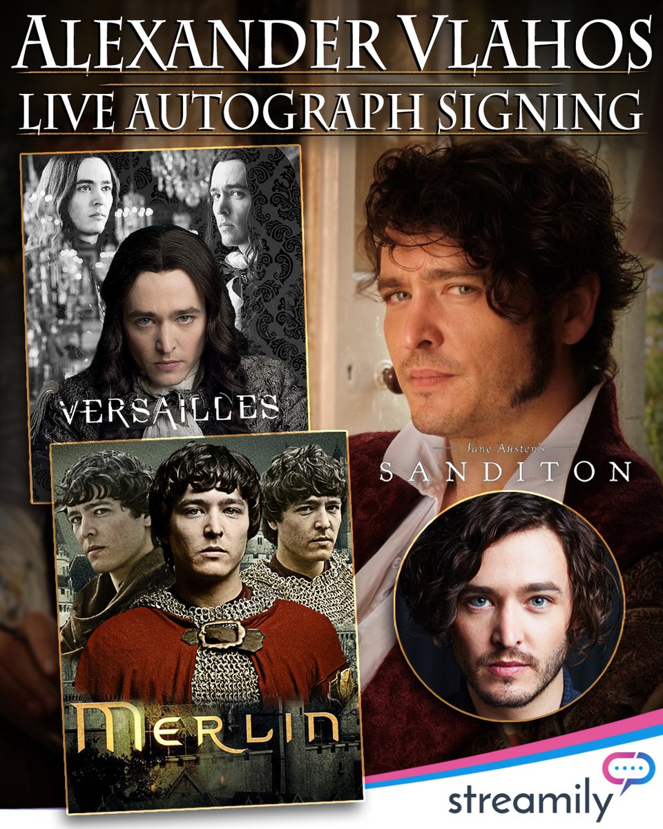 StreamilyLive's tweet photo. ⚔️ From Mordred in Merlin to Philippe in Versailles — Alexander Vlahos is now signing on Streamily! 🔥

Grab your signed collectible:
👉 https://t.co/XouR87z1r3

#AlexanderVlahos #Merlin #Versailles #Streamily #SignedCollectibles https://t.co/nGU1mMAHLx