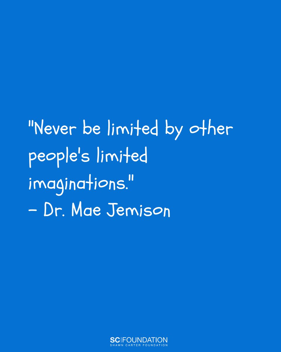 ShawnCarterSF's tweet photo. Dr. Jemison's journey inspires us to reflect on how other people's limited imagination can undermine our actual potential. https://t.co/fBVJZedLay