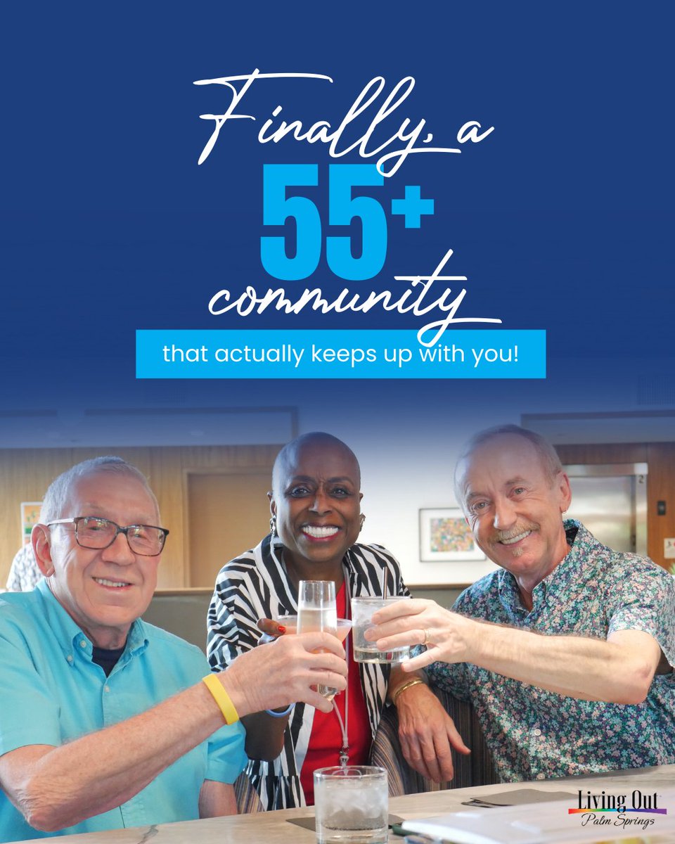 LivingOutPS's tweet photo. At Living Out we have an average of 70 activities a month. We've got something for everyone whether you're a high-octane athlete or a professional relaxer! Click https://t.co/MhFgmtr22p to schedule your tour! #LivingOutPalmSprings #ActiveAdult #LGBTQLiving #PalmSpringsLiving https://t.co/sN2NVlGfPF