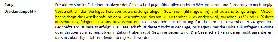 l_m_s15's tweet photo. Aus dem Wertpapierprospekt von #innoscripta

Dividendenpolitik: 30-50% vom Bilanzgewinn sollen ausgeschüttet werden. 

Schon in Jahr 1 weicht man davon ab und plant eine Ausschüttungsquote von 94%. https://t.co/HiLaeevQTO