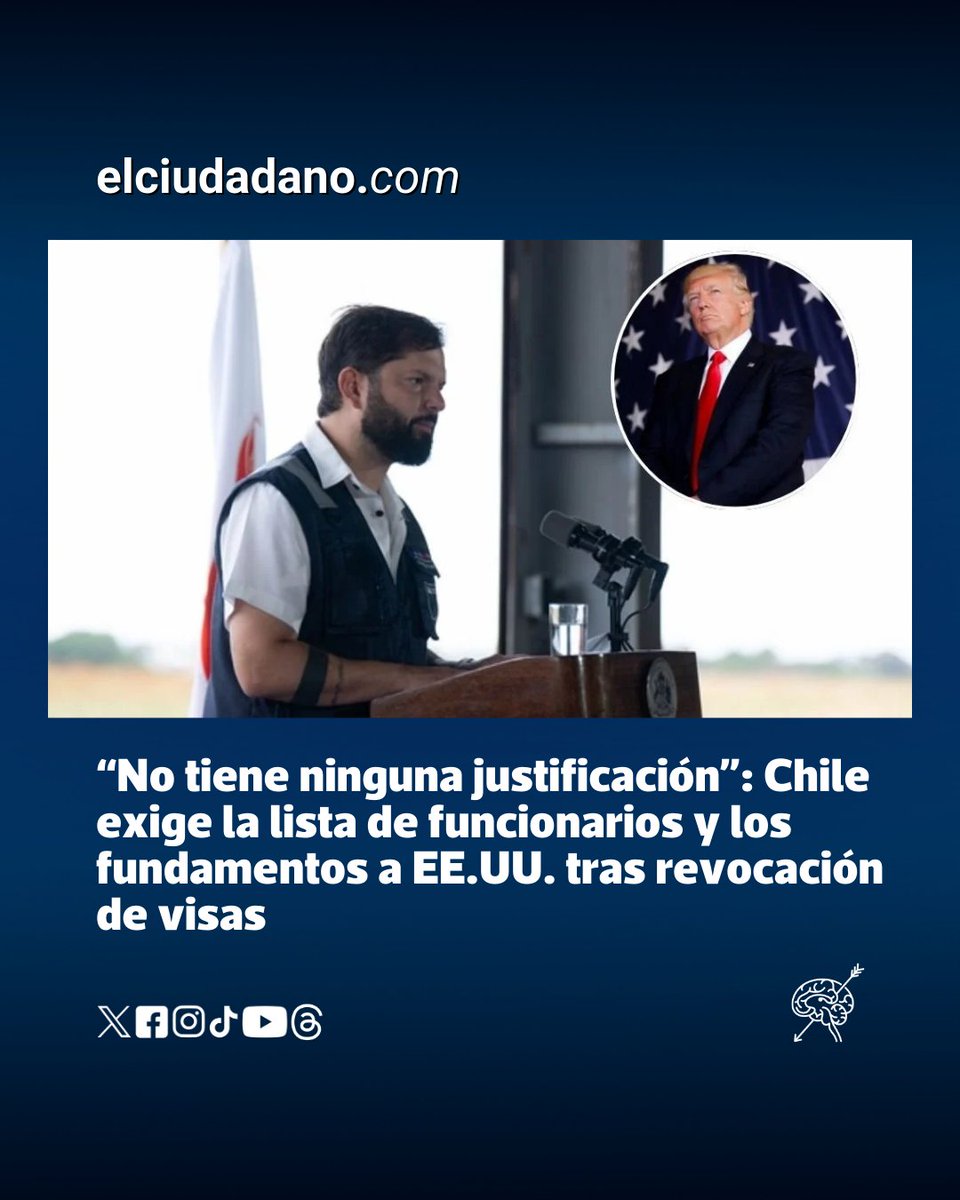 El Presidente Gabriel Boric calificó como «arbitraria, unilateral e injustificada» la decisión del Departamento de Estado de EE.UU. de revocar las visas a tres funcionarios de su Gobierno, mientras que la Cancillería citó al embajador estadounidense en Chile, Brandon Judd, para