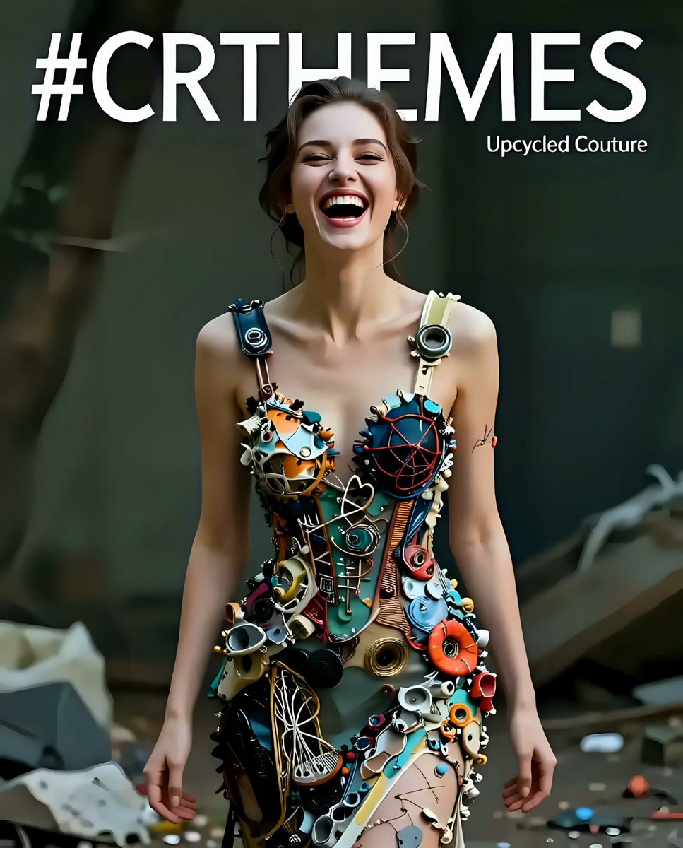 Join the Upcypced Fashion Couture Challenge 🤗✨️

The essence of joy found in the discarted materials 💗

#CRTHEMES #digitalartwork #AIart #UpcycledCouture