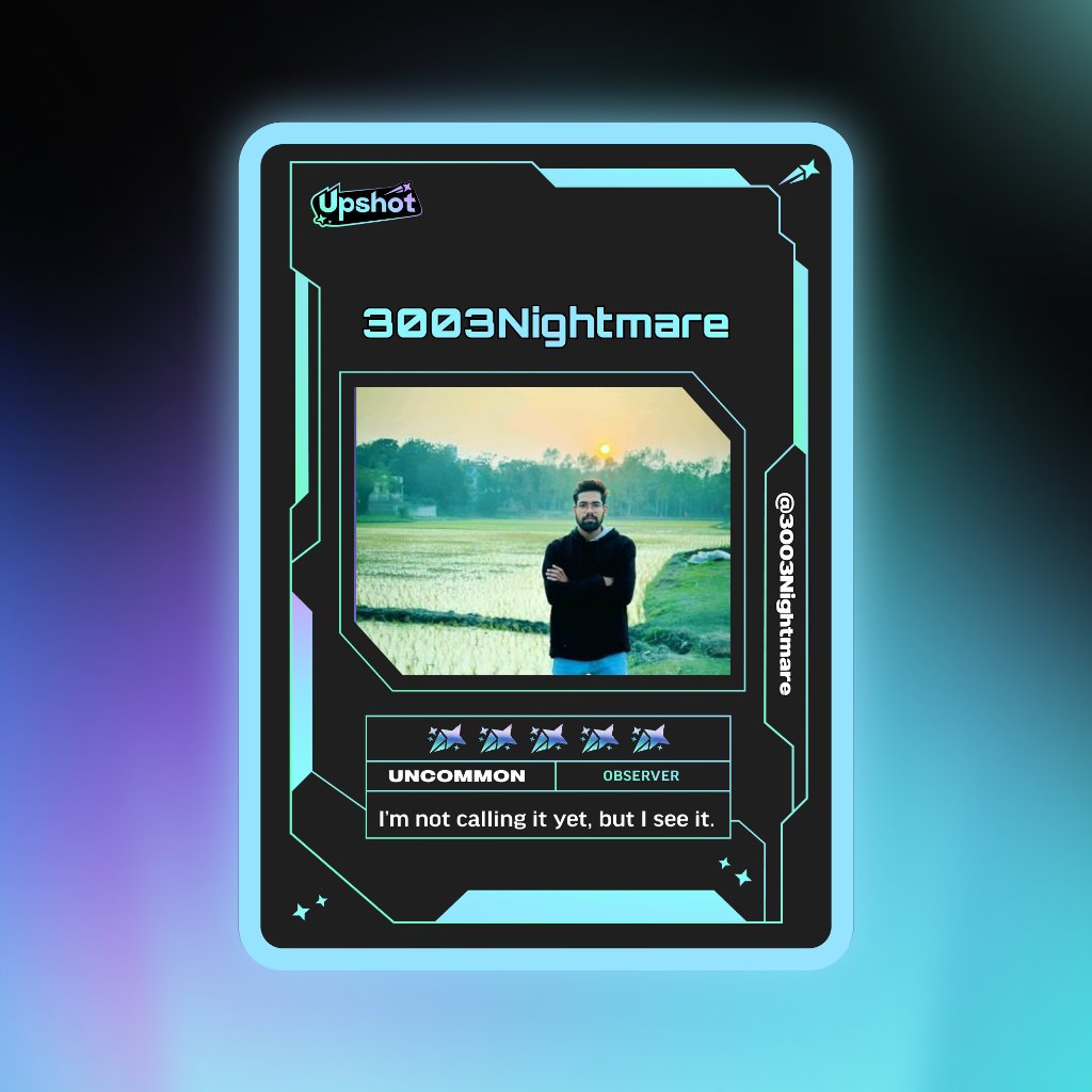 3003Nightmare's tweet photo. Just ripped my Predictor Card!

Ready to claim instant cash prizes, free packs and more.

Welcome to Prediction Play on @upshot_cards

Your turn
https://t.co/maEUTizqfR https://t.co/5H2kSSCdTV