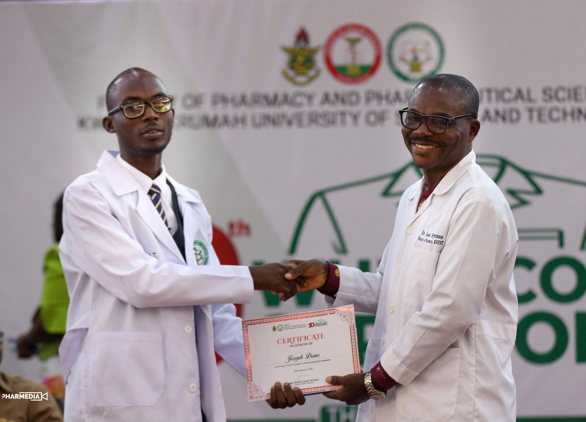 gpsa_knust's tweet photo. Huge congratulations to Master Joseph Dano on being awarded Best Student in Chemistry.
Chemistry’s finest gentleman indeed😌. https://t.co/TRPrCJ7oUx