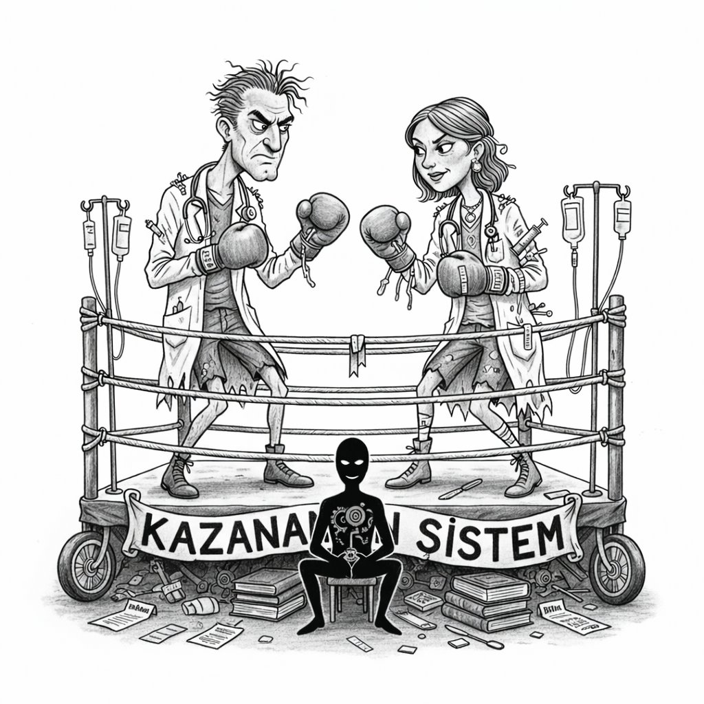 𝗕𝗮𝘇ı 𝗶𝘀̧ 𝘆𝗲𝗿𝗹𝗲𝗿𝗶𝗻𝗱𝗲 𝗽𝗿𝗶𝗺 𝘀𝗶𝘀𝘁𝗲𝗺𝗶 𝘃𝗮𝗿𝗱ı𝗿. "𝗡𝗲 𝗸𝗮𝗱𝗮𝗿 𝗰̧𝗼𝗸 𝘀𝗮𝘁𝗮𝗿𝘀𝗮𝗻, 𝗼 𝗸𝗮𝗱𝗮𝗿 𝗰̧𝗼𝗸 𝗸𝗮𝘇𝗮𝗻ı𝗿𝘀ı𝗻," 𝗱𝗲𝗿𝗹𝗲𝗿. Çalışan; maaşının üzerine prim almak için, gecesini gündüzüne katar ve daha çok satar.
Doktora da derler ki: