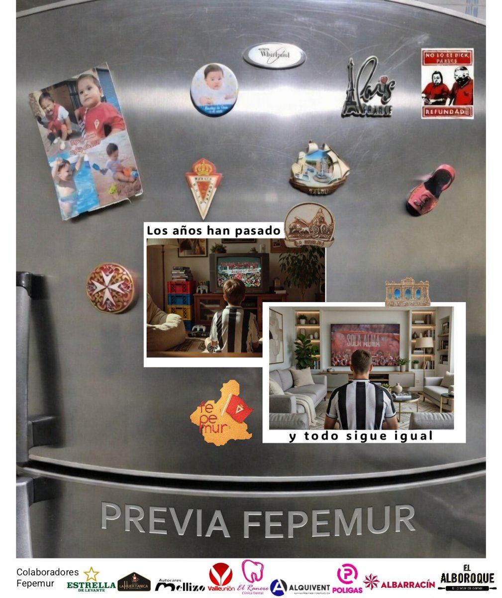 🔴 PREVIA FEPEMUR 🔴 

Que no se te enfríen las ganas 

🗓️Domingo 22 de Febrero
🕒15:00h 

La mejor música murcianista, sorteos, tus mejores 🥧🍕🥟 y el mejor ambiente para calentar bien la garganta 🗣️ para animar a nuestro Real Murcia ❤️ 🤍 

Te lo vas a perder? 🤔