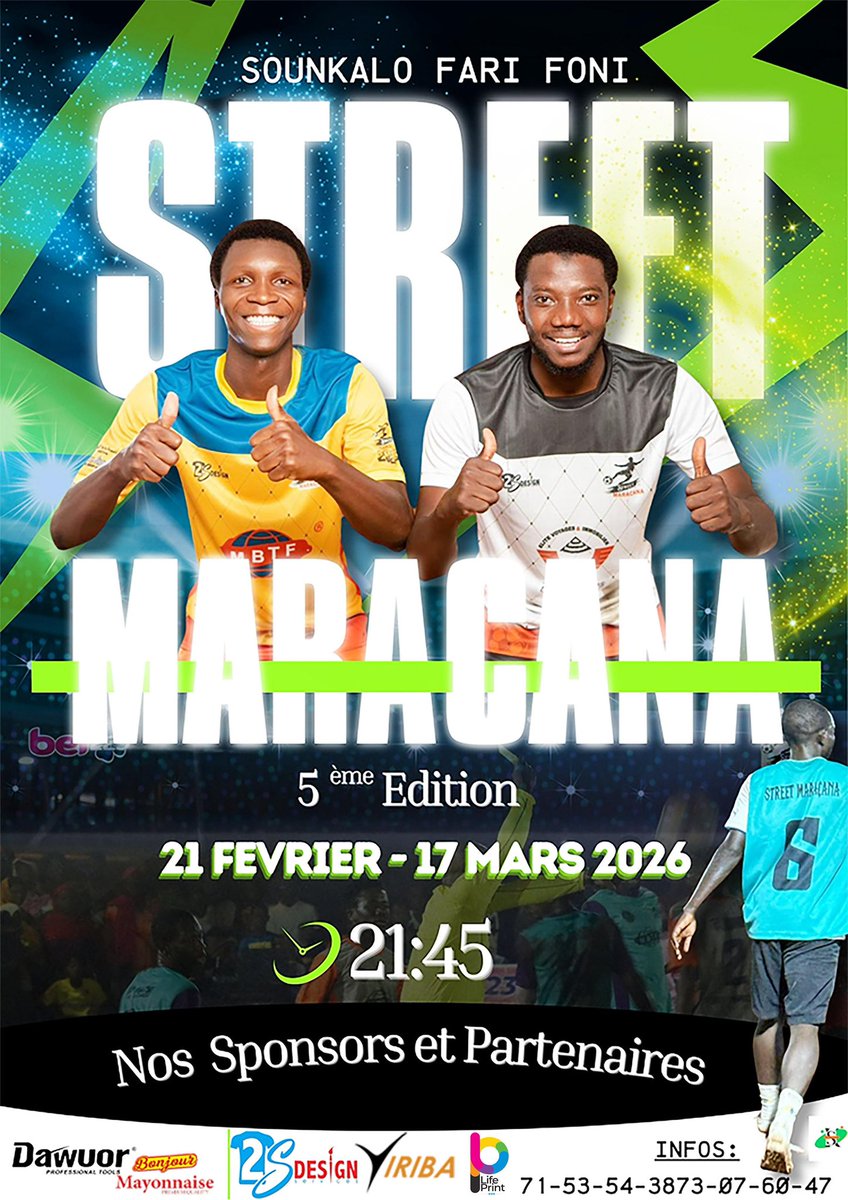 Les génies du petit poteau s’éveillent , le maracana du ramadan c’est maintenant! Ne ratez pas le premier coup de sifflet ce samedi 21 Février 2026 à 21h45 précises