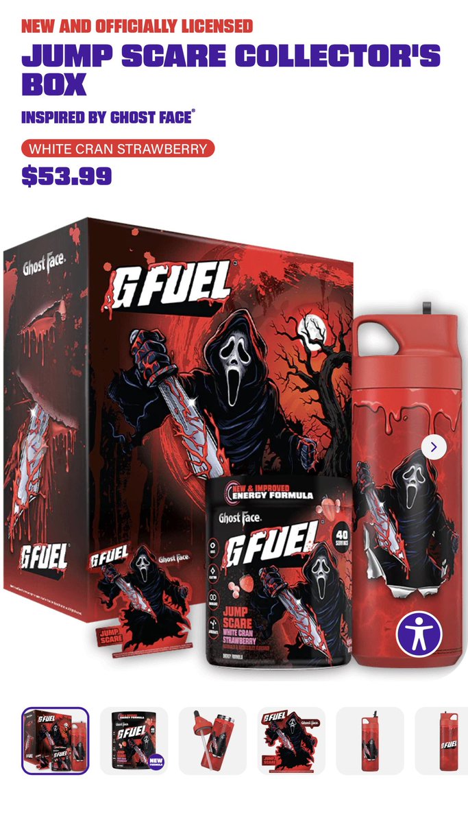 DEADPOOL1751's tweet photo. @GFuelEnergy x Ghostface is out!! 

Go and grab it before he grab you 😱 

Code:Deadpool175 https://t.co/lRrsnBEQI8