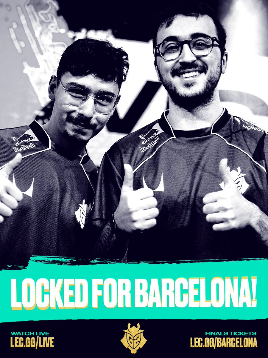 WELCOME TO BARCELONA:

<a href="/G2League/">G2 League of Legends</a> have locked their spot at the #LEC Versus Finals Roadtrip! 🔒