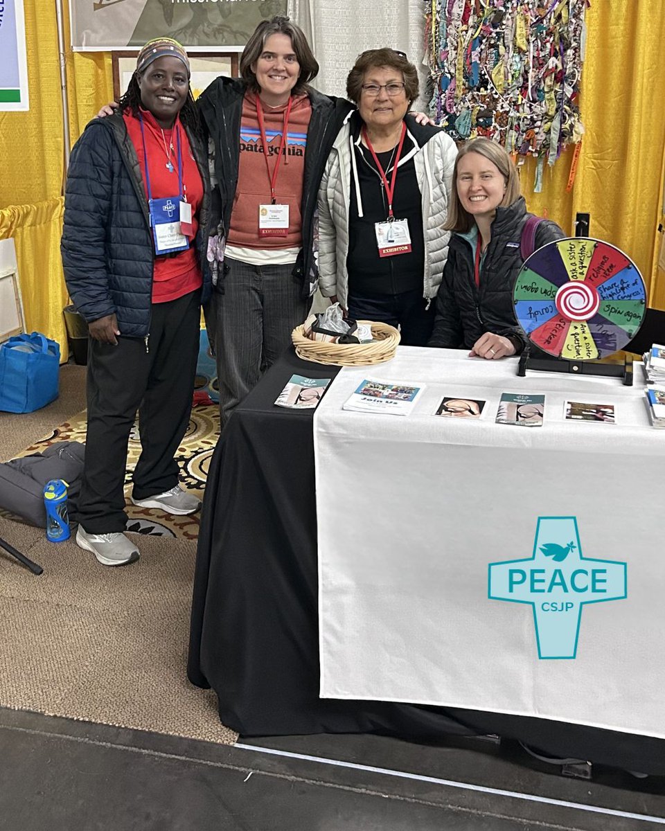 SistersofPeace's tweet photo. Stop by our booth at this year’s Los Angeles Religious Education Congress (Feb. 19-22), and say hello to Chero Chuma, CSJP, our US Vocations Director and volunteers from the Verbum Dei Catholic missionary community. #peace #justice #csjp https://t.co/zrnaA6dzeo