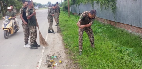#Pulwama Martyrs#NeverForget#Nation First#

On 18/02/2026 by C/71 Bn., successfully conducted  a cleanness drive in the surrounding area of dairy farm. Vill- Awang Lekhai, U/PS PGCI, Bishnupur, Manipur.