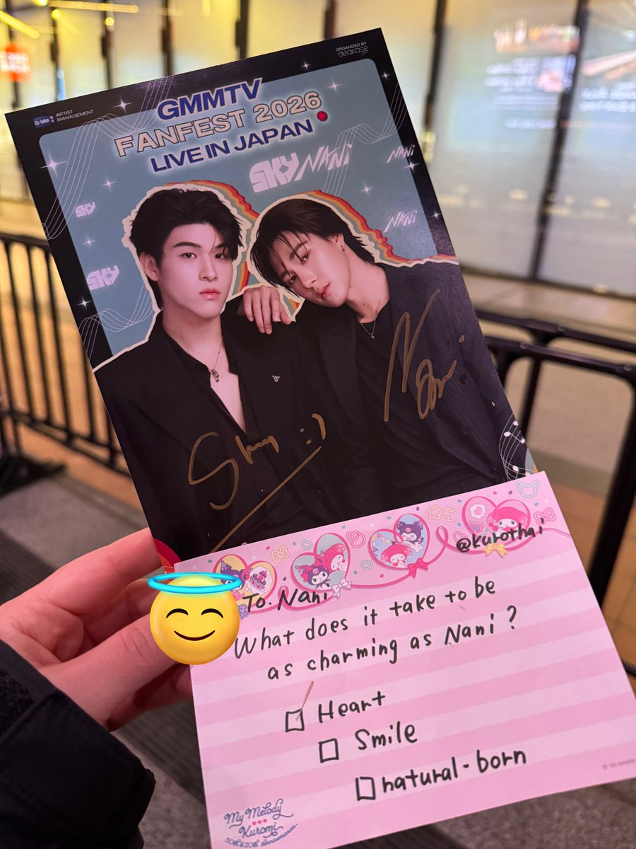 Naniくんのようになるには心🩷🩷🩷
めちゃくちゃ悩んで悩んで悩んでチェックしてくれた🫶

SKYNANI FANFEST TOKYO D1

#GMMTVFANFEST2026JP
#hirunkit_