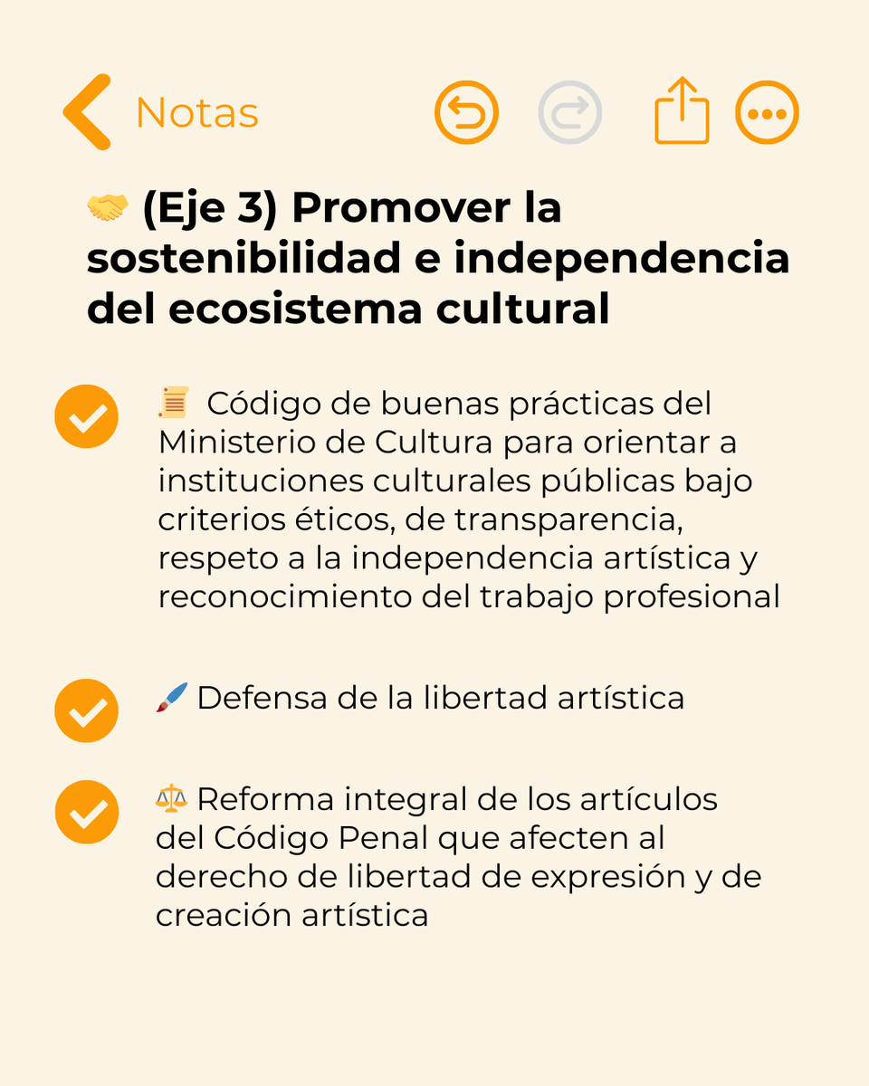 ddccgob's tweet photo. 🟣 Promover la sostenibilidad e independencia del ecosistema cultural

Los #derechos culturales incluyen también los derechos de quienes trabajan en la #cultura, por eso este eje del Plan pone el foco en mejorar las condiciones laborales, económicas y de reconocimiento. https://t.co/5YPV2oIUDR