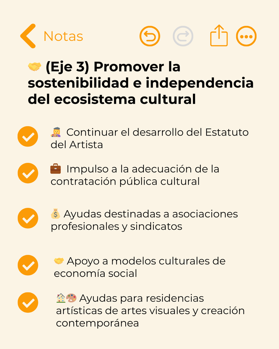 ddccgob's tweet photo. 🟣 Promover la sostenibilidad e independencia del ecosistema cultural

Los #derechos culturales incluyen también los derechos de quienes trabajan en la #cultura, por eso este eje del Plan pone el foco en mejorar las condiciones laborales, económicas y de reconocimiento. https://t.co/5YPV2oIUDR